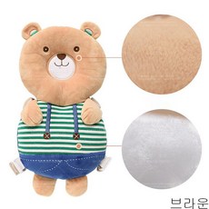 월드홀릭 신생아 쿨 여름 짱구베개 유아베개 레슬링방지 예쁜 아기 베개 아기머리보호대 sZT06, 브라운