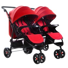 초경량유모차 휴대용 2인용 쌍둥이 유모차 Twions 아기 활동 및 기어 접이식 tweeling ombrelle poussette plegable bebe car sale, [03] 파란