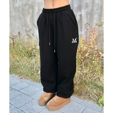 [백화점 매장정품] 무센트 래쉬 메탈 로고 조거 스웻 와이드 팬츠 (3컬러)