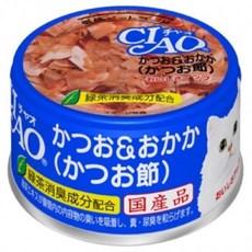이나바 챠오 화이티캔 85g 고양이간식, 24개, 가다랑어&가츠오부시