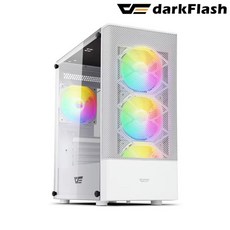 다크플래시 darkFlash DK200 MESH RGB ADVANCED 강화유리 PC케이스 (화이트)