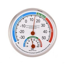 아날로그 온도 습도계 화이트, 1개