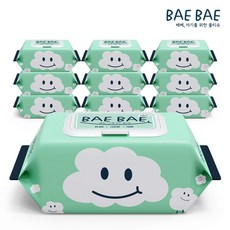 BAEBAE(베베) 루시드 아기물티슈 50g 100매 10팩 캡형, 1박스, 10개입