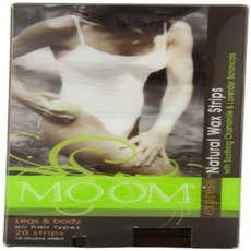 Moom Express Pre Waxed Strips for Legs & Body 20 strip Moom Express 다리 및 몸용 사전 왁스 처리된 스트립 20개(양면 10개, 1개