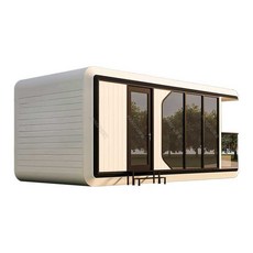 바퀴달린집 조립식 캡슐하우스 농막 컨테이너 주택, 하얀색 850x320x300cm