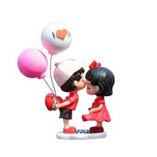 자동차대시 [2개묶음] 차량용장식소품 차량소품 자동차 대시보드 커플인형 인테리어 IWF4B094, 1개, 대시보드장식 풍선 B