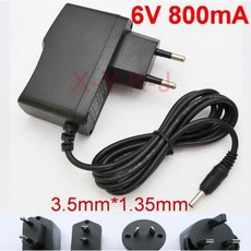 스위칭 전원 어댑터 공급 장치 EU US UK AU 플러그 DC 3.5mm x 1.35mm 6V 200mA 300mA 400mA 500mA 600mA 700mA 800mA AC 1, 1개, 없음, 25) 6V 800mA - US plug