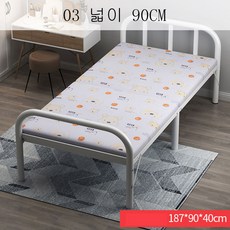  뉴타임즈9 접이식침대 접이식침대 1인 점심시간 사무실 휴대용침대 성인대여방 목판철침대 ST01 A25, 03 넓이 90CM 