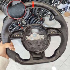 탄소 섬유 스티어링 휠 아우디 A3 8V A4 B8 S3 RS3 S4 RS에 적합 2010 2015 모델에 사용 자동차 액세서리, RS logo without hole