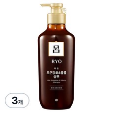 려 흑운 모근강화 볼륨 케어 영양 샴푸, 500ml, 3개