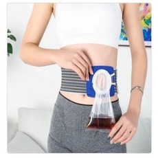 가방이 있는 Ostomy 가방 벨트 배수용 요로스토미 백 Ileostomy 파우치, [02] 1pc belt-100pcs bags, 1개