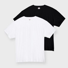 프린트스타 [1+1] 7.4oz 헤비 웨이트 라운드 오버핏 무지 반팔티