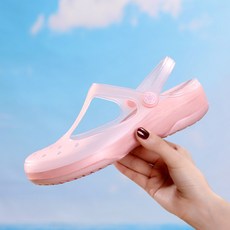 여성 여름 장마 물놀이 미끄럼방지 젤리슈즈 샌들 JDOV