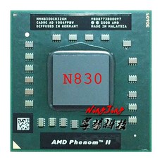 노트북 프로세서 amd phenom ii 트리플 코어 모바일 n830 2 1ghz 3코어 3스레드 CPU 프로세서 hmn830dcr32gm 소켓 s1