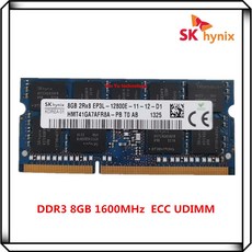 SK 하이닉스 DDR3 8GB 2Rx8 EP3L 12800E ECC UDIMM PC3L 1600MHz SO-DIMM RAM IPC 워크스테이션 노트북 메모리, [01] 8GB, 1개