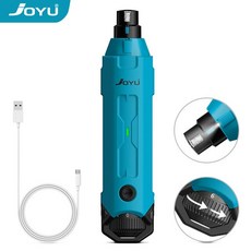 강아지발톱그라인더JOYU 개 네일 그라인더 초저소음 강력한 6 단 트리머 파일 소형 중형 대형 및 고양이, 04 N60-Light blue, 1개