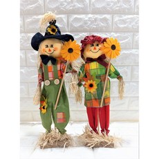 43cm 해바라기 허수아비 모형 scarecrow 2종 택 1, 남색모자