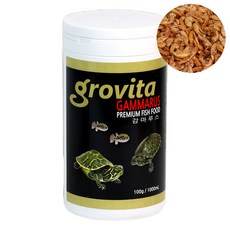 그로비타 감마루스 사료 1000ml 100g 1L 천연 건조 새우 민물옆새우 말린새우 파충류 거북이 먹이 밥, 1개
