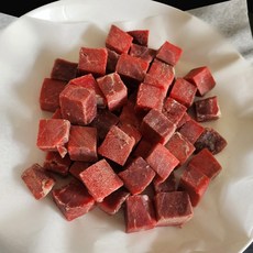 다이어트 벌크업 우둔살 큐브 200g 헬스 호주산 부채살 설도 슬라이스 큐브 스테이크 단백질 식단, 1개