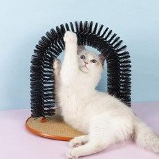 고양이 브러쉬 스크래쳐 셀프 그루밍 냥이 스크러치 아치 반려묘, 1개, 단품