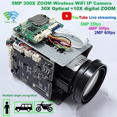 와이파이 유튜브 라이브 스트리밍 RTMP 30X 광학 줌 IP 카메라 Hikvision Dahua 프로토콜 IVM4200 P2P ONVIF SD 256GB 5MP, 1개