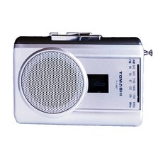 워크맨 카세트 레코더 테이프 플레이어 FM AM 라디오 내장 스피커 마이크 헤드폰 잭 포함 음악 듣기 언어 배우기, 없음