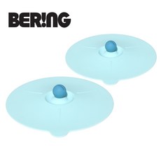 BERING 矽膠微波爐/冰箱簡易碗蓋 18cm, 藍色, 2入