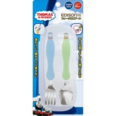 EDISONmama Edison Fork & Spoon Case 1.5 Thomas의 나이부터 먹을 수있는 많은 아이디어가 있습니다., 1개