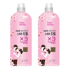 슈가버블 고농축 섬유유연제 스위트드림 1.56L x2개 /일반 드럼 겸용, 고농축 섬유유연제 스위트드림 1.56L x2