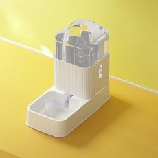 반려동물 반려견 자동 급식기 애완견 사료 먹이 물 급수 공급기 반려동 그릇 고양이 디펜서 . 대용량 개 식수 분수, 8) White Water Feeder - 3.5l, 1개