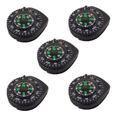 5pcs 미니 휴대용 나침반 시계 밴드 슬립 탐색 나침반 손목 캠프 탐색 나침반 시계 스트랩 생존, 한개옵션1