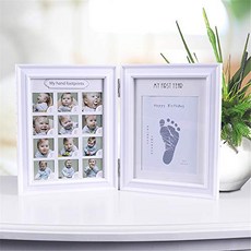 Baby Handprint & Footprint Photo Frame Kit Pure Vie Gorgeous Keepsake with Non-Toxic and Clean-Touch Ink Pad - Memorable Newborn Baby Shower or Chri, 1, 기타