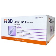 BD 인슐린 주사기 0.3ml 100개입 울트라 파인 당뇨, 1개