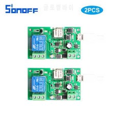 2pcs1ch 와이파이 스위치 무선 릴레이 모듈 스마트 홈 액세스 제어 시스템을, 상세내용참조
