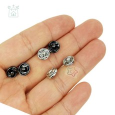 루다스 코트단추 똑딱단추 24P, 실버