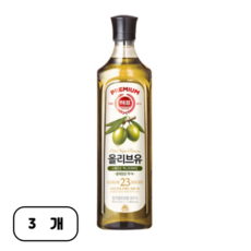 해표 압착 올리브유, 900ml, 3개