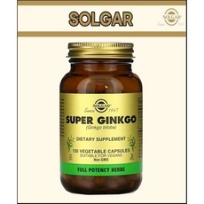 솔가 슈퍼 징코 은행나무 추출물 베지 캡슐 120 정 Solgar Ginkgo, 120캡슐, 1개