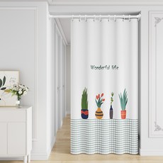 침실 에어컨 방풍 차단 커튼 화장실 문 커튼 바람막이 옷장 찬장 블라인드 가리개 화장실 커튼 걸이, 마스터 라이프, 옵션6, 1개