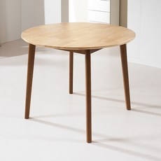 라로퍼니처 아몬드 1000 고무나무 원목 원형 테이블 식탁 2인 4인, 아몬드 원형 1000 테이블