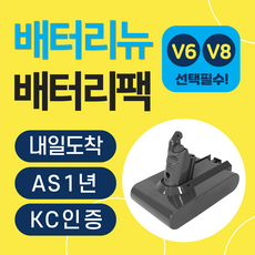 다이슨 V6 V8 DC58 62 72 SV04 07 09 10 청소기 KC인증 호환용 배터리 교체용, V6 (SV03~SV09,DC58~74)