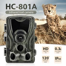 HC801A 사냥 카메라 16MP 32GB/64GB 트레일 카메라 IP65 사진 트랩 0.3s 트리거 시간 940nm 와일드 카메라 1080P 방수 카메라|사냥 카메라|, 1개, CHINA
