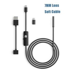 Sumsang HUIWEI PC AN98 용 방수 LED 자동차 검사 내시경 미니 카메라 안드로이드 내시경 마이크로 USB C 타입 3 인 1 5.5mm 7mm, 1개