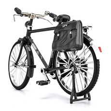 1:10 클랙식 자전거 합금 다이캐스트 자전거 모형 모델 피규어 프라모델, 옵션, 검은색