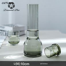 CNTCSM 다이아몬드별 유리 술잔 술병 심플 수제 양주 백주잔 식당 모델룸 장식 술잔 주전자, 스모크 그레이, 31031(주전자+뚜껑)