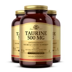 (2+1) 솔가 타우린 Taurine 500mg 250 해외현지 코스트코 아이허브 미국 직구, 3개, 250정