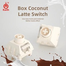 Kailh BOX 로우 코코넛 라떼 스위치 사일런트 아이스크림 기계식 키보드 게임용 사전 윤활 선형 RGB 5 핀, 110개