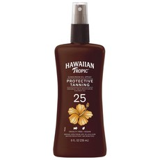 Hawaiian Tropic 태닝 오일 펌프 스프레이 SPF 25, 2개, 236ml