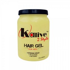 Kalive2Style Mens 헤어 스타일링 젤 남성용 64 Oz Strong Hold 헤어 젤 올 데이 샤인 및 상쾌한 향기 무향 무, 단일상품