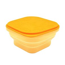 EOM 유아용 접을 수있는 스낵 용기 식품 등급 실리콘 BPA 프탈레이트 프리 14oz 6 개월 이상 [Yellow] - E074108962STHN3, Yellow
