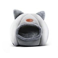 고양이하우스 숨숨집 강아지 세척 가능한 편안한 집 개집 고양이 매트 겨울 동굴 쿠션 애완동물 용품 침대, M, 1개